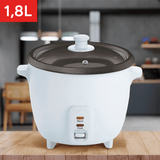Hervidor de Arroz de Gran Capacidad, Arrocera con Función de Cocinar o Calentar, Contenedor Interno con Recubrimiento Antiadherente, Tapa de Vidrio Transparente, Indicador luminoso