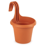 Balconera Redonda 18 cm, Jardinera Colgante, Fabricada con Materiales de Alta Calidad para Uso Diario, Ideal para Balcón, Valla y Jardín, Perfectas para Plantas de Interior y Exterior Aportando un Toque Natural y Acogedor a tu Hogar, 18 cm