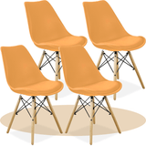 Sillas para Comedor, Sillas para Cocina con Asiento Blando, Tapizado y Patas Resistentes de Madera de Haya, Sillas Nórdicas Minimalistas, 49.5 x 44 x 79.5 cm