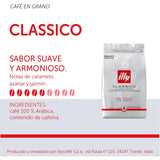 Illy Café Grano Tueste Classico, Sabor Suave y Armonioso, Notas de Caramelo, Azahar y Jazmin, 100% Arabica, Café en Grano Listo para ser Molido, 500g