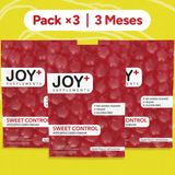 Pack x3 Gominolas para el Control de Glucosa con Vinagre de Manzana, Cromo, Ácido Fólico, Vitaminas B6 y B12, Sabor Manzana, 3 x 60 Gummies, 180 Gummies - Joy+ Supplements