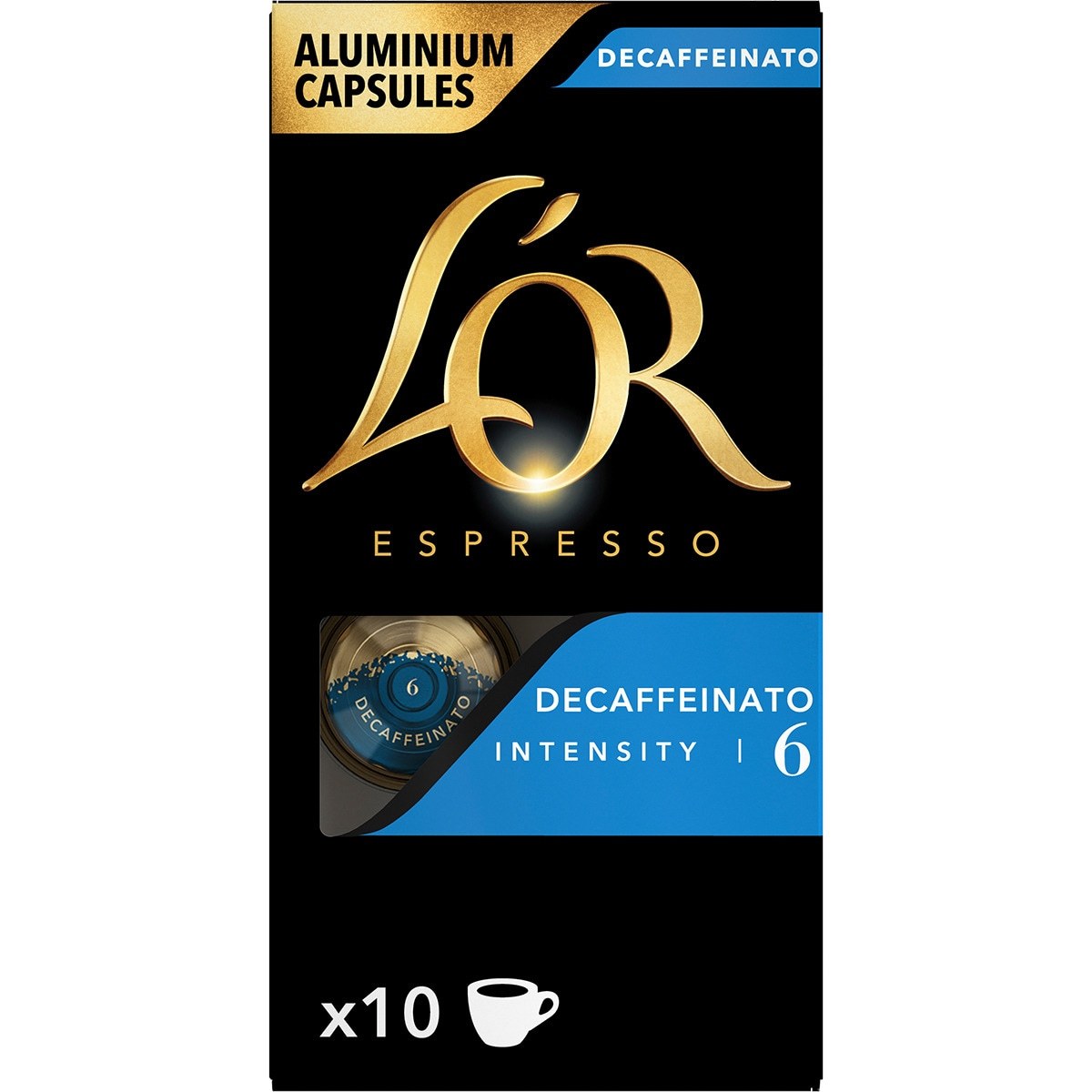 L'Or Espresso Café Cápsulas Descafeinado, Intensidad 6, 10/50 Cápsulas