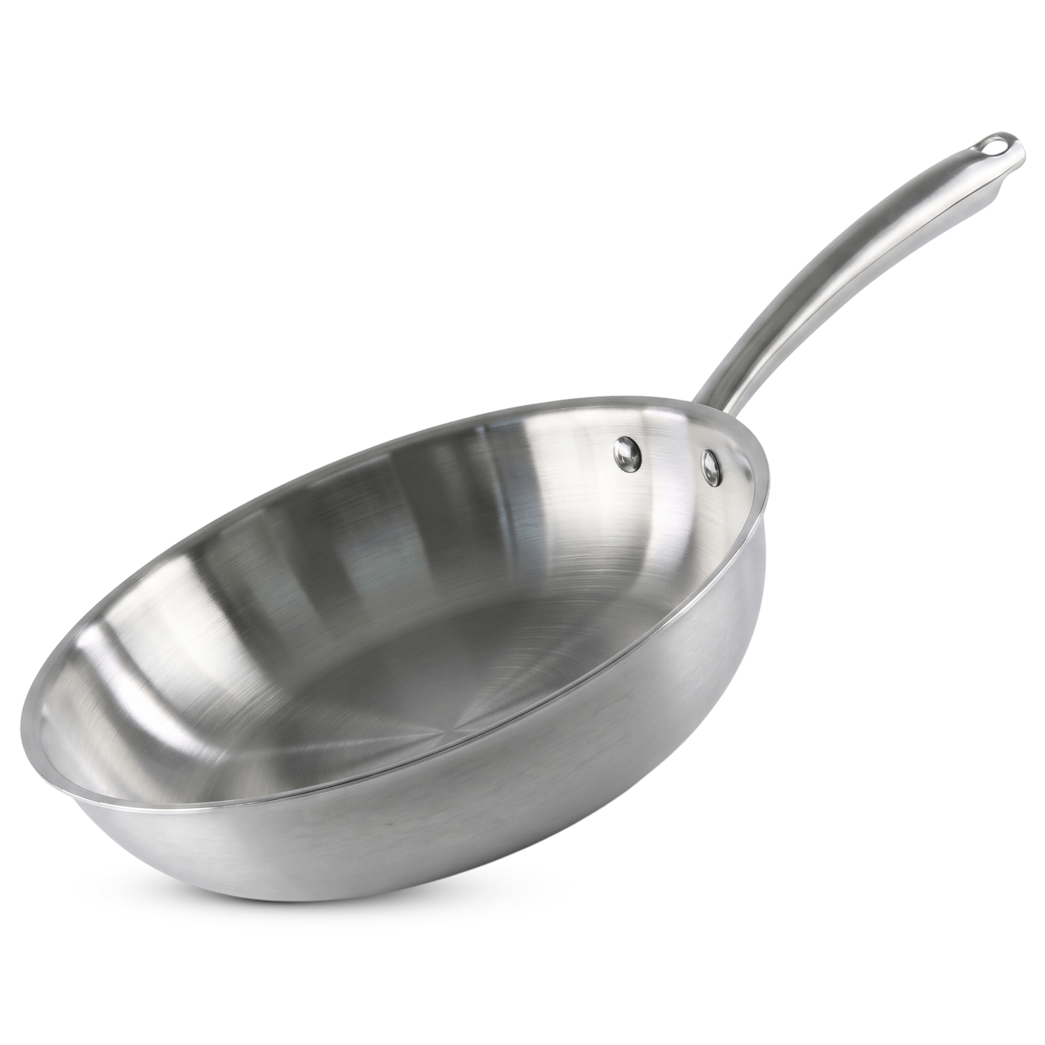 Sartenes de Acero Inoxidable TriPly Pulido y Mango Ergonómico de Acero Inoxidable Aptas para Todo Tipos de Cocina, Distribución Uniforme del Calor, Ø20/Ø24cm