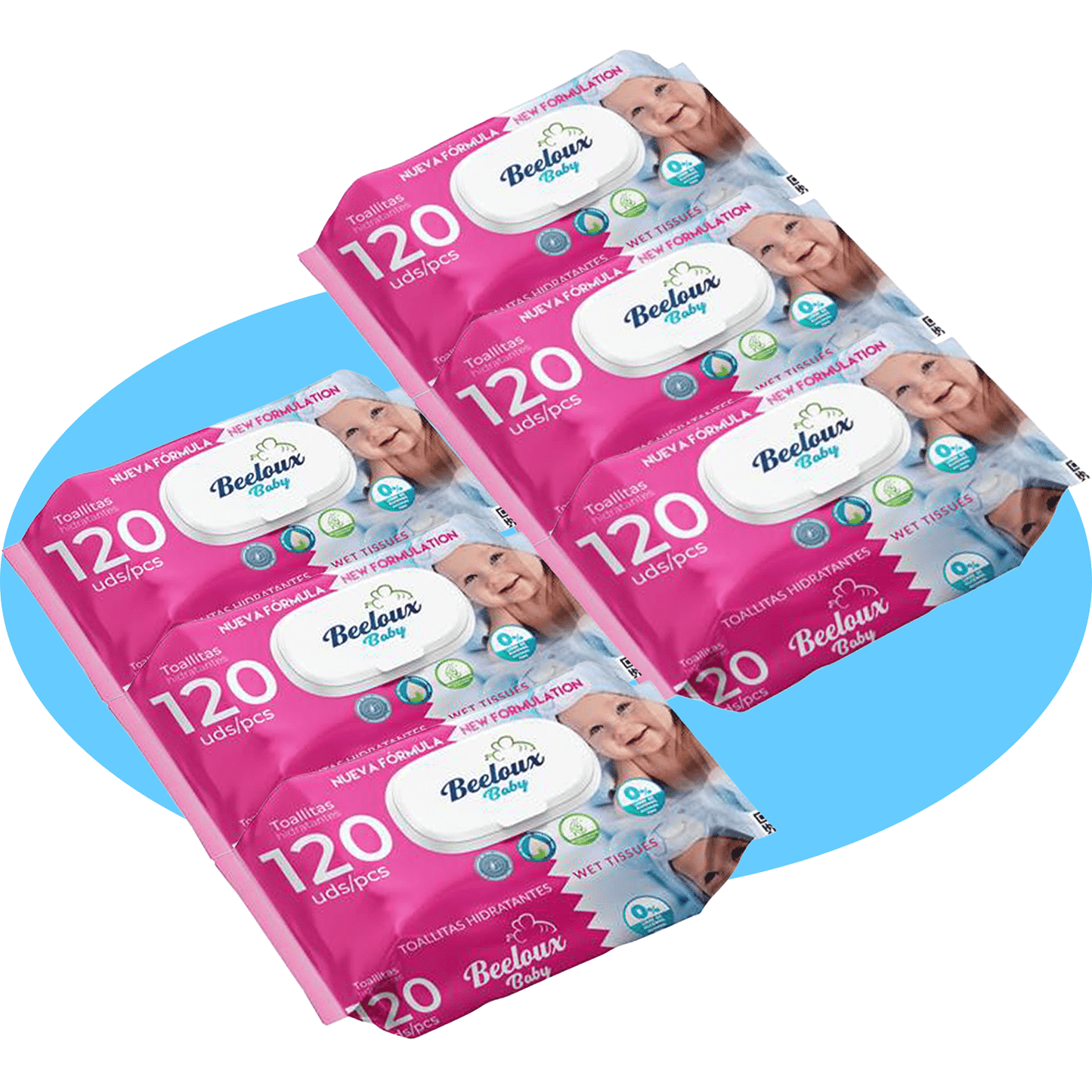 Toallitas Húmedas, Cuidado e Hidratación Profunda, Fibras Ultrasuaves ideales para Piel Sensible, Perfume Fresco, Packs de 3/6/9/12 Unidades, 360/720/1080/1440 Toallitas