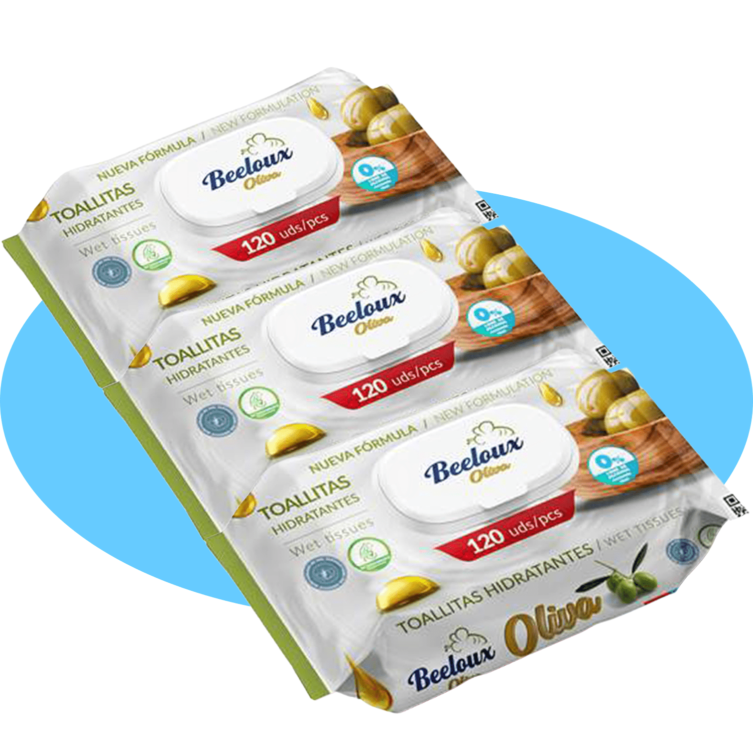Toallitas Húmedas, Cuidado e Hidratación Profunda, Fibras Ultrasuaves ideales para Piel Sensible, Perfume Fresco, Packs de 3/6/9/12 Unidades, 360/720/1080/1440 Toallitas