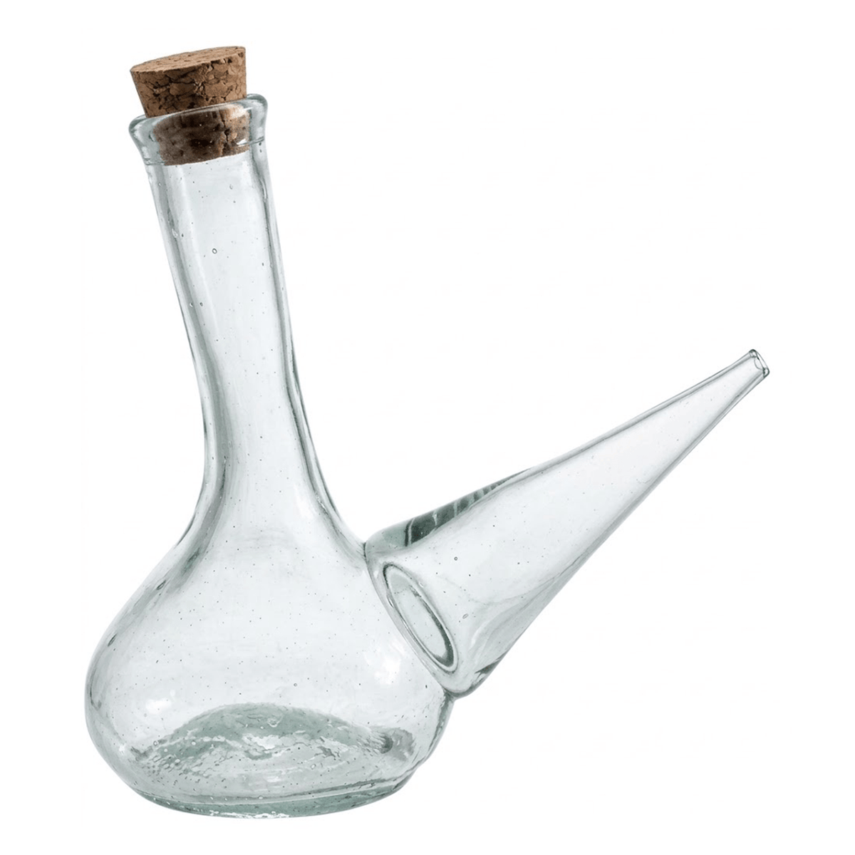 Aceitera 1 Litro con Tapón de Corcho, Hecha de Vidrio Resistente, Ideal para Uso Diario, Dispensador de Boquilla Única, Perfecto para Aceite, Vinagre, Aderezos, 1000ml