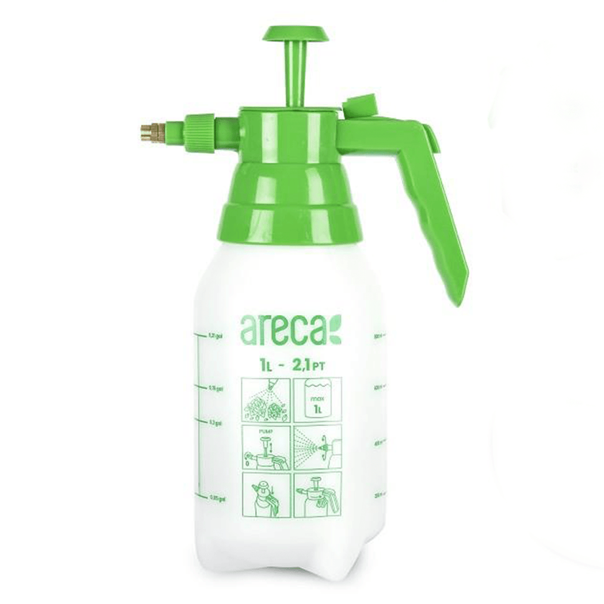Pulverizador de Presion 1 Litro, Botella de Rociado Manual Ajustable, Fabricado en Plástico de Alta Calidad, Adecuada para Riego de Jardín, Cuidado del Césped, Limpieza de Flores y Mantenimiento de Plantas de Interior