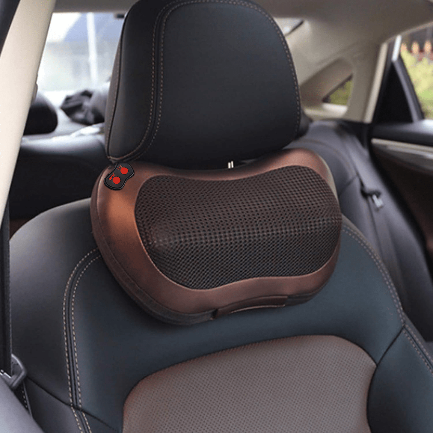 Almohada Masaje con 8 Cabezales de Masaje con Rotación Bidireccional, 3 Velocidades Ajustables, Función de Calor Suave, Ideal para Casa o Viajes, Perfecto para Cuello, Espalda, Piernas y Brazos, Diseño Ergonómico, Materiales Duraderos