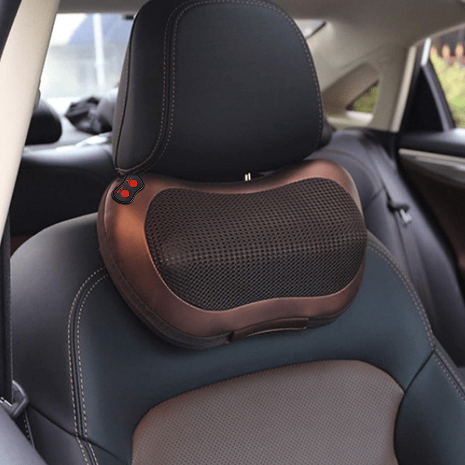 Almohada Masaje con 8 Cabezales de Masaje con Rotación Bidireccional, 3 Velocidades Ajustables, Función de Calor Suave, Ideal para Casa o Viajes, Perfecto para Cuello, Espalda, Piernas y Brazos, Diseño Ergonómico, Materiales Duraderos