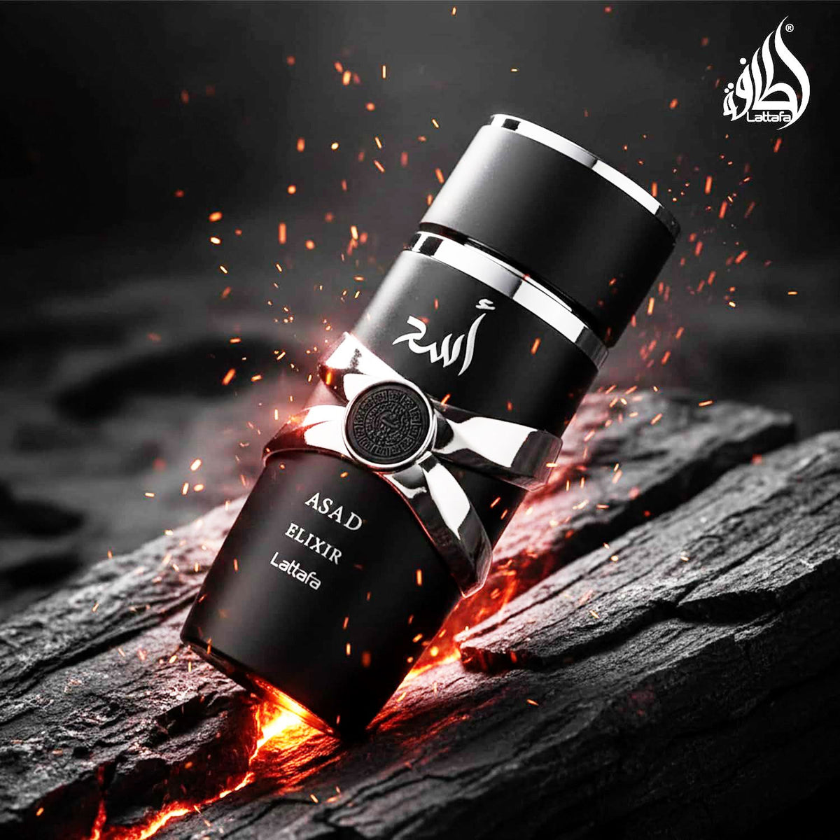 Lattafa Asad Elixir Eau de Parfum, Perfume Árabe para Hombre con Notas Especiadas, Amaderadas y Avainilladas, Aroma Cálido y Envolvente, 100 ml