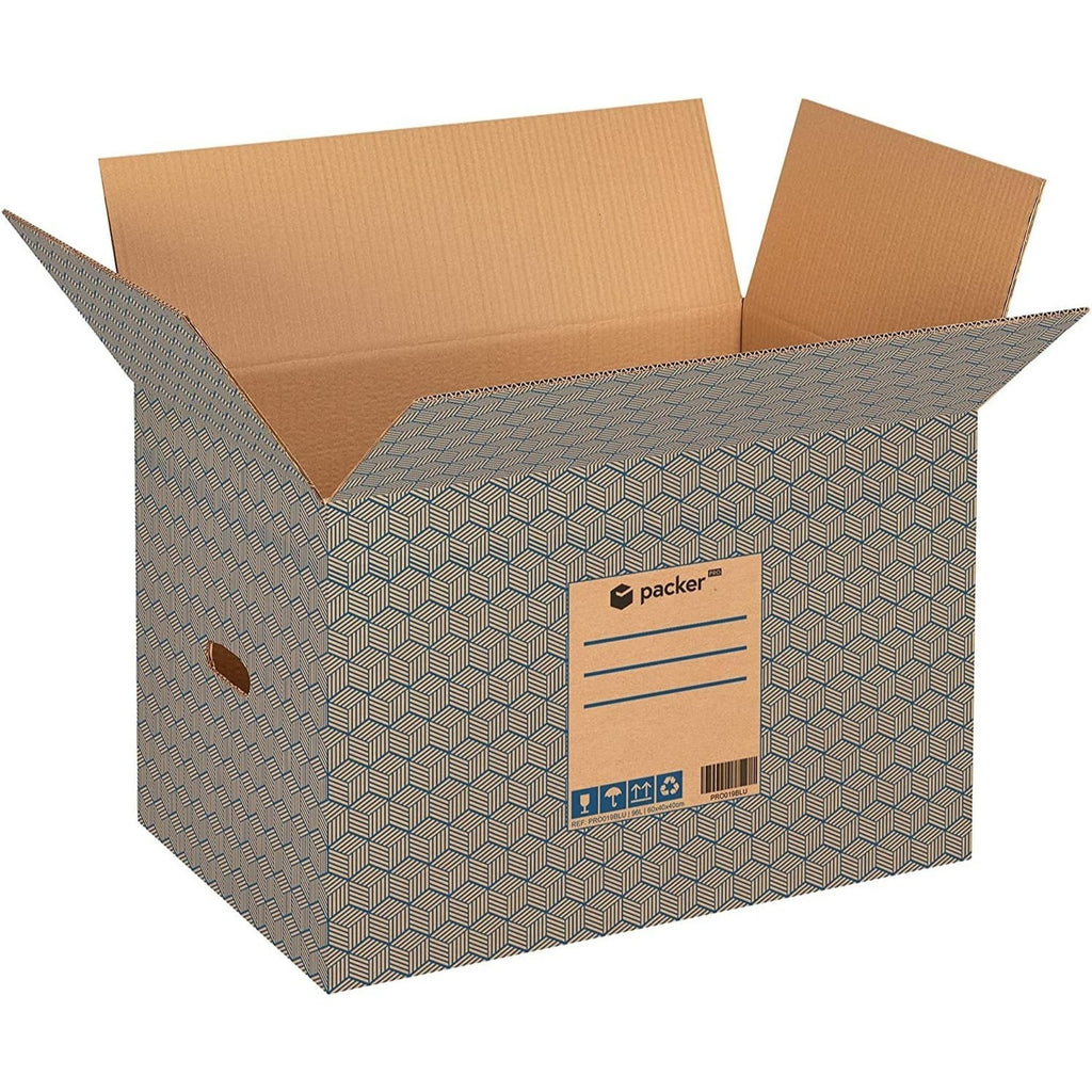 Caja Cartón para Mudanzas y Almacenaje Ultra Resistentes con Asas