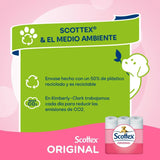 Scottex Papel Higiénico, Rollos dos Capas que Proporcionan el Equilibro Adecuado en Suavidad y Resistencia