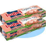 Isabel Atún Claro Ligero con el Toque Justo de Aceite de Oliva Virgen Extra, Pack 3 y 6, 60g por cada Lata