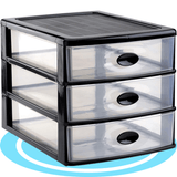 Cajonera Plastico, Organizador de Cajones, Cajones de Almacenamiento de Plástico Transparente, Cajonera de Escritorio, Organizadores Apilables e Impermeables para Ropa, Zapatos, Juguetes y Objetos, Cajas de Clasificación Resistentes