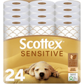 Scottex Papel Higiénico Sensitive con 3 Capas, Cuidado Delicado y Suave con un Toque de Leche de Almendras
