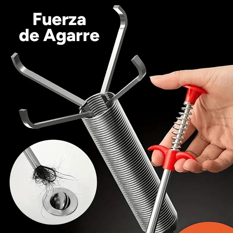 Desatascador Tuberías y Desagües, Elimina los Desagües Obstruidos al Instante, Dispositivo de Dragado de Alcantarillado, Utilizado para la Limpieza de Baños, Cocina, Fregaderos, Bañeras y Tuberías de Dragado, Desagües