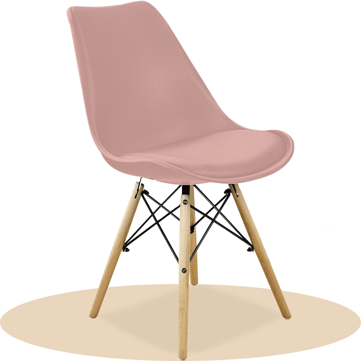 Sillas para Comedor, Sillas para Cocina con Asiento Blando, Tapizado y Patas Resistentes de Madera de Haya, Sillas Nórdicas Minimalistas, 49.5 x 44 x 79.5 cm