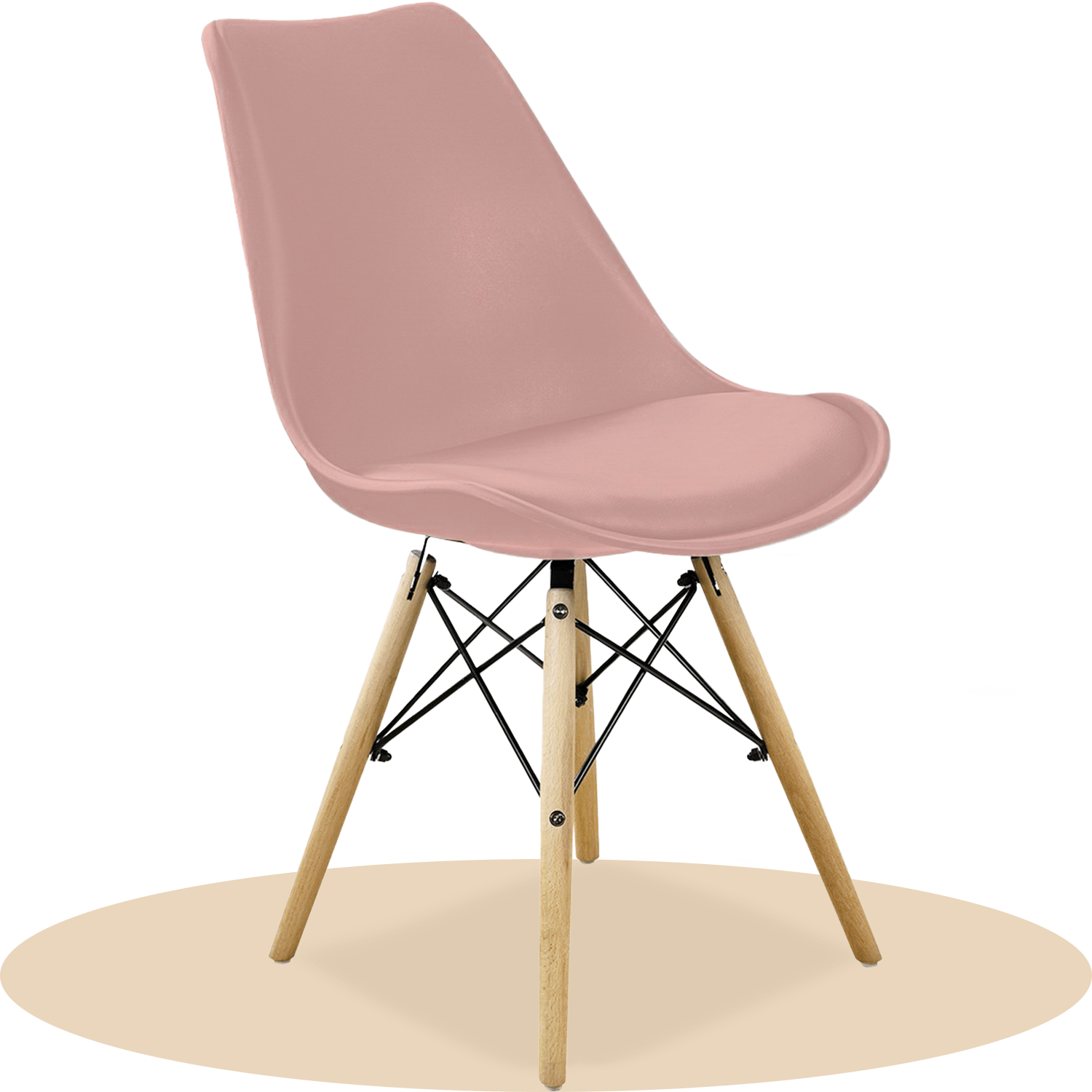 Sillas para Comedor, Sillas para Cocina con Asiento Blando, Tapizado y Patas Resistentes de Madera de Haya, Sillas Nórdicas Minimalistas, 49.5 x 44 x 79.5 cm