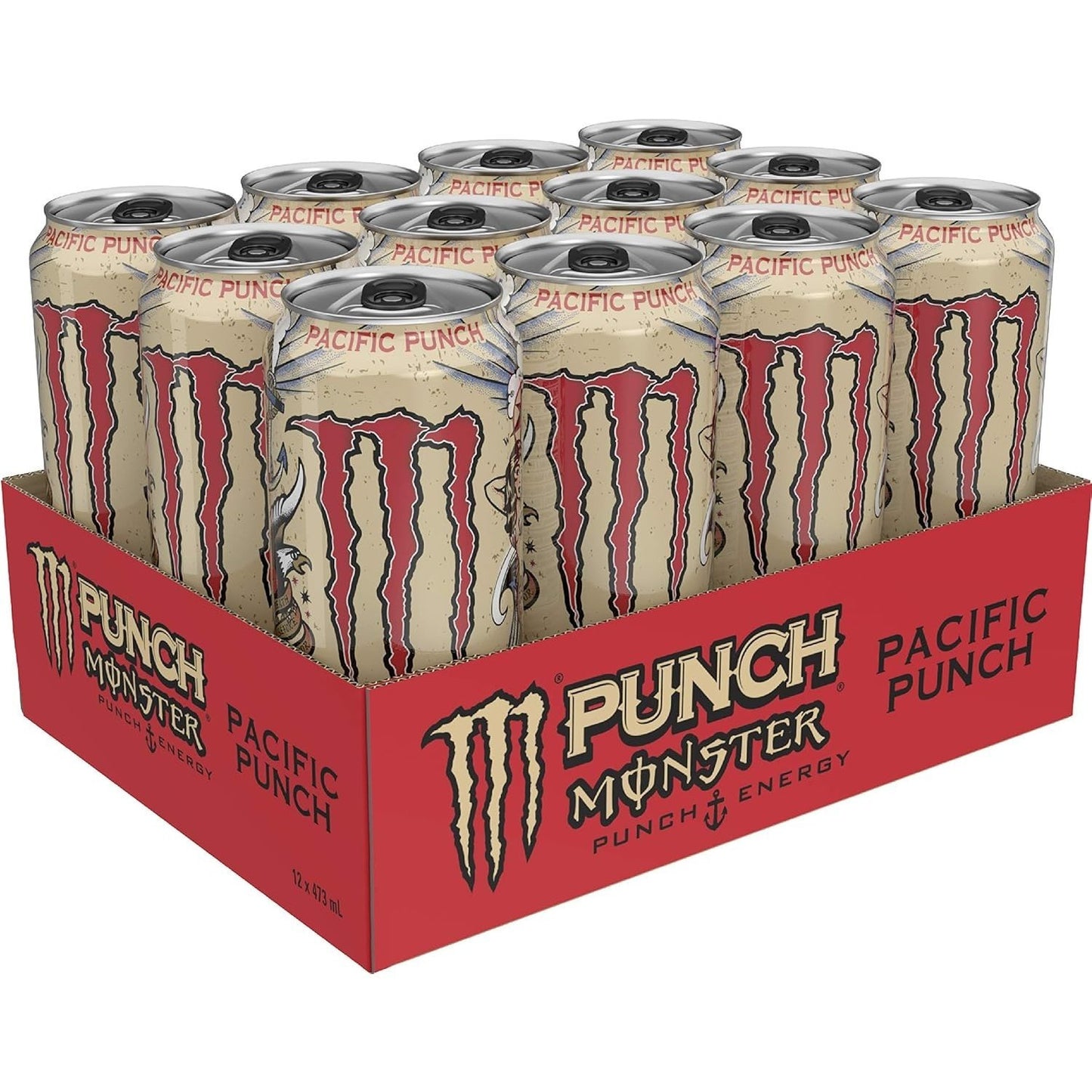 MONSTER ENERGY Bebida Energética, Refresco Energético, Pack 12/24 Latas de 500ml