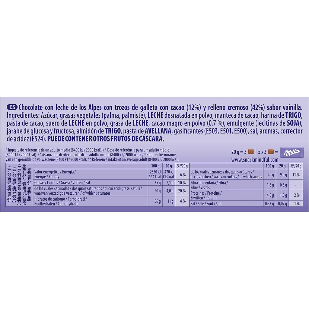 Milka Oreo 3 Tabletas de Chocolate con Leche de los Alpes y Trozos de Galleta Oreo, Pack Ahorro de 3 Tabletas de 100g