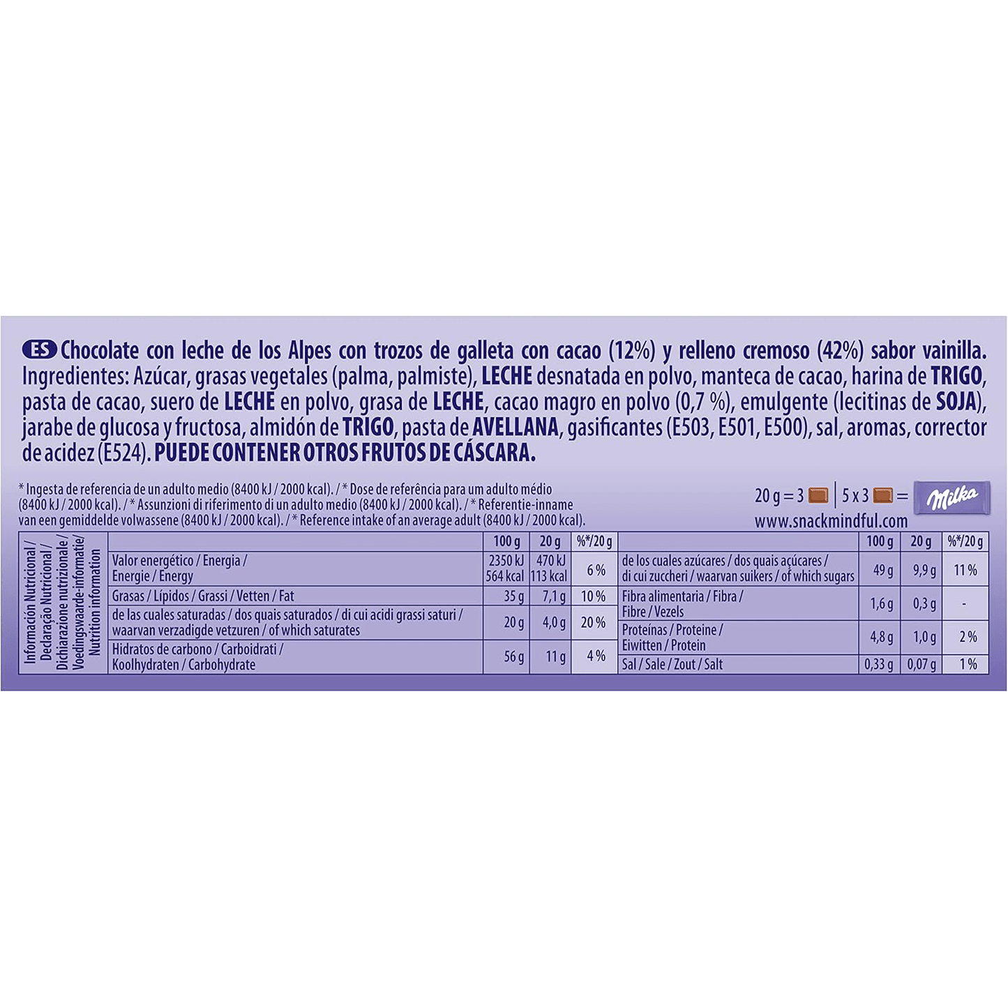 Milka Oreo 3 Tabletas de Chocolate con Leche de los Alpes y Trozos de Galleta Oreo, Pack Ahorro de 3 Tabletas de 100g
