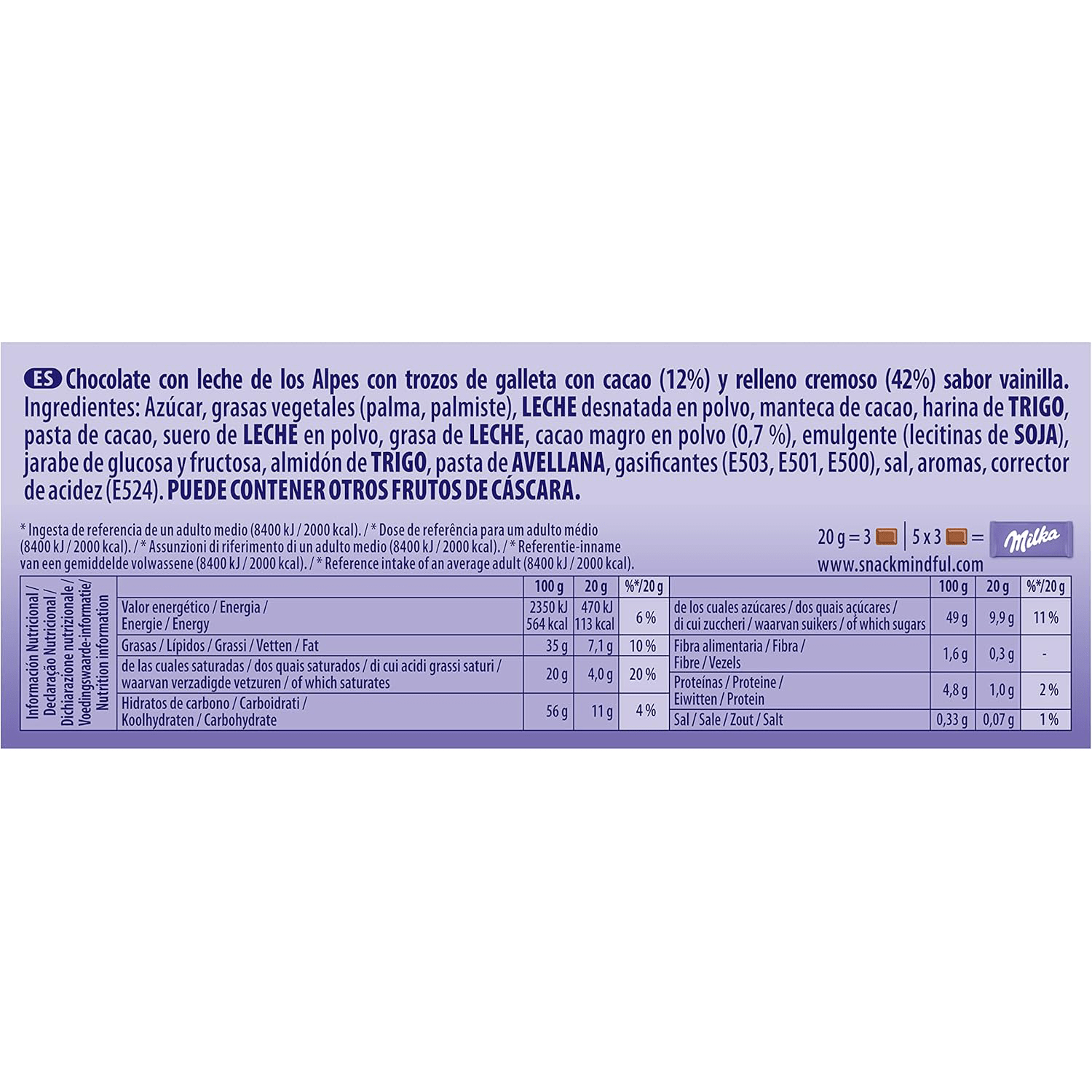 Milka Oreo 3 Tabletas de Chocolate con Leche de los Alpes y Trozos de Galleta Oreo, Pack Ahorro de 3 Tabletas de 100g