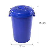 Cubo Basura 100 Litros de capacidad con Tapa. Fabricado en Plastico Resistente, Ideal para Almacenaje de Basura para el Hogar, Oficina o Industria