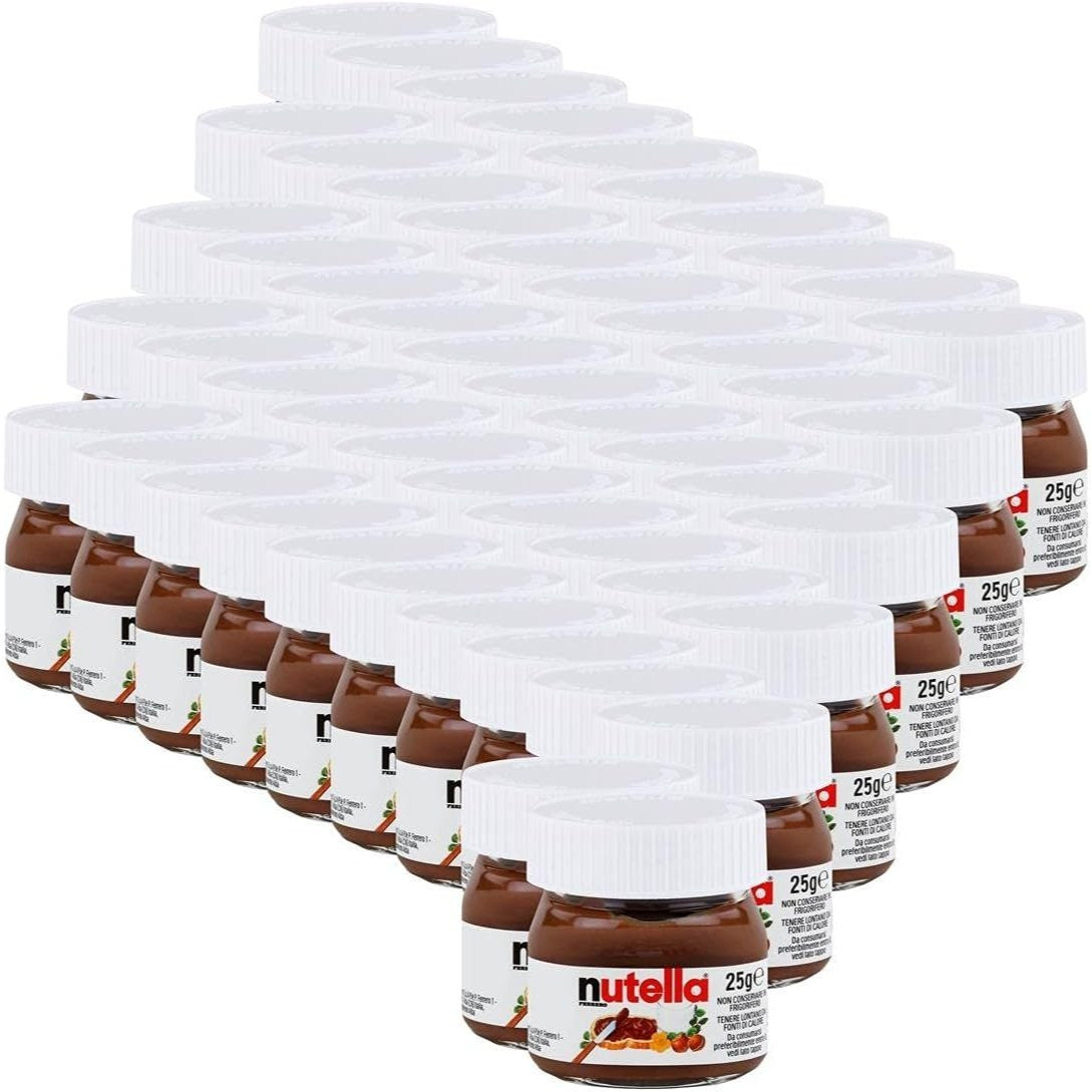 Ferrero Nutella 25g para Untar, Crema de Avellanas y Cacao, Envase Individual perfecto para Desayunos, Meriendas o Eventos