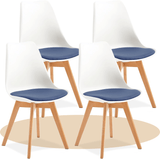 1/2/4/6 Unidad Sillas para Comedor, Sillas para Cocina con Asiento Blando, Tapizado y Patas Resistentes de Madera de Haya, Sillas Nórdicas