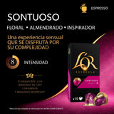 L'Or Espresso Café Cápsulas Sontuoso, Intensidad 8, Floral y Almendrado, 10/50 Cápsulas