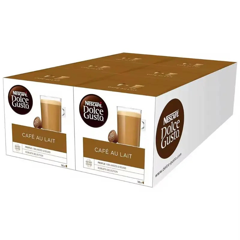 Nescafé Dolce Gusto, Café con Leche, Intensidad 7, 16/48/96 Cápsulas