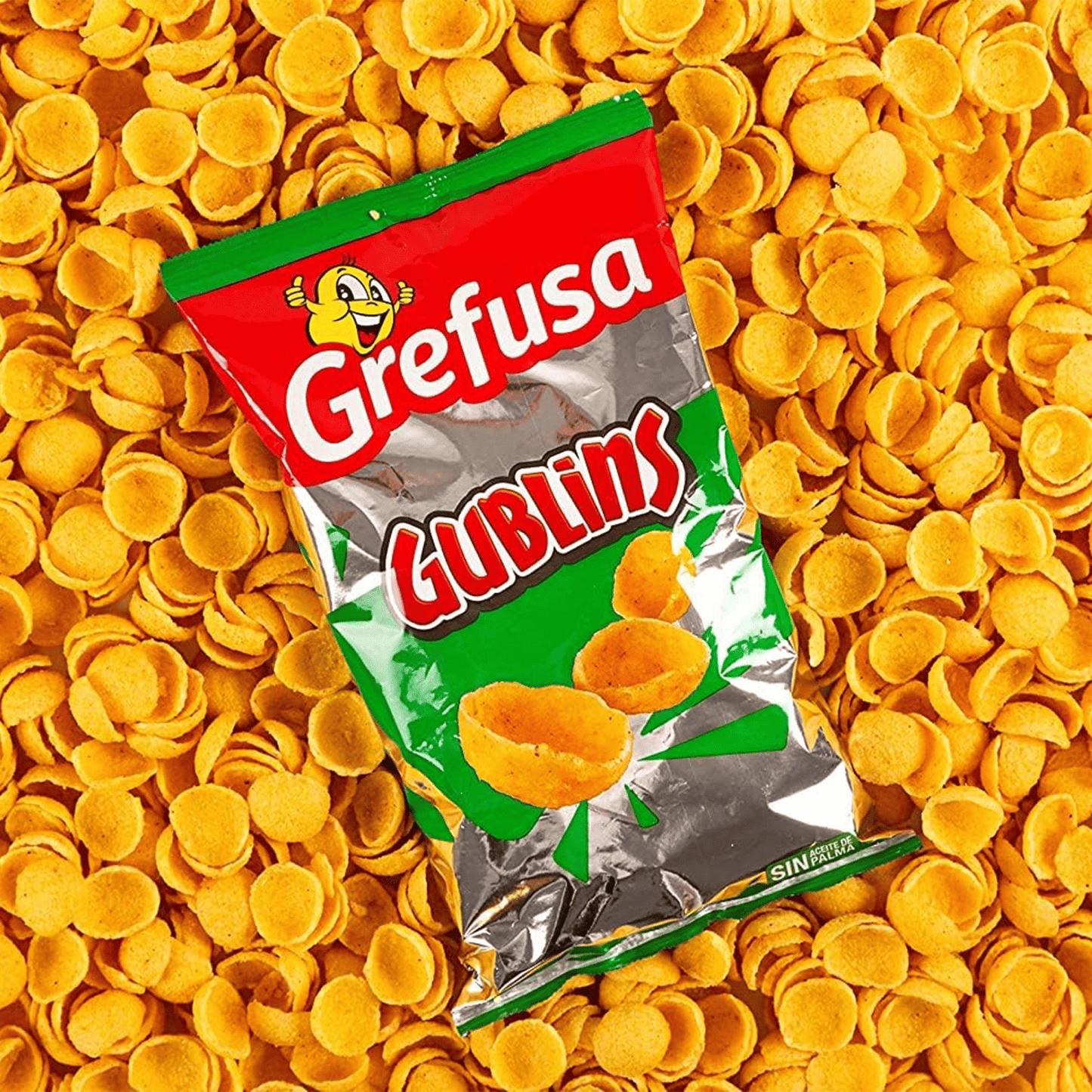 Grefusa Gublins Sabor Barbacoa, Snack Crujiente de Maíz, Ideal para Picar, Bolsa de 135g