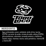 Toro Loco Bebida Energética Sabor Original, Bebida Energética para Gamers, 12 Latas de 500ml