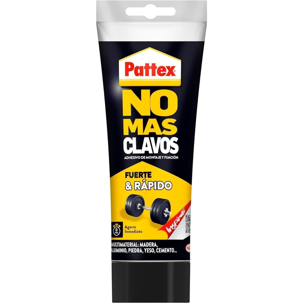 Pattex No Más Clavos Original, Pegamento de Montaje Resistente, Pegamento Extrafuerte para Madera, Metal y más, Adhesivo Blanco Instantáneo, 250g