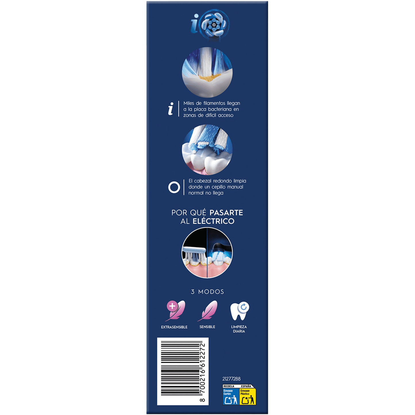 Oral-B iO Series 2 Cepillo de Dientes Eléctrico, Limpieza Profunda para Prevenir el Sarro, Sensor de Presión, 3 Modos de Limpieza, Larga Duración