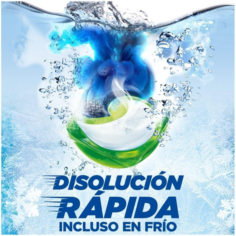 Ariel PODs Todo en 1 Detergente para Lavadora Liquido, Jabon Extra Cuidado del Color, Mas Color y Brillo, Limpieza Profunda, 100 Cápsulas