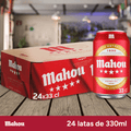 Mahou 5 Estrellas, Cerveza 24 Latas de 330ml, Cerveza Especial Dorada Lager, Sabor 5 Estrellas, 5,5% Volumen de Alcohol