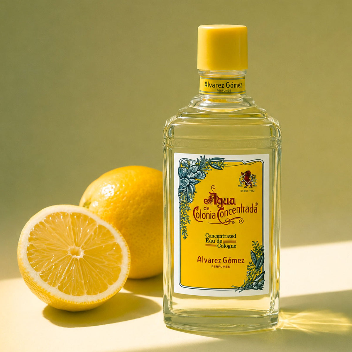 Álvarez Gómez Agua de Colonia Concentrada, Fragancia Unisex de Aroma Fresco y Aromático con Notas Cítricas Tradicionales, Esencias Mediterráneas de Limón, Lavanda, Geranio y Romero, 750 ml