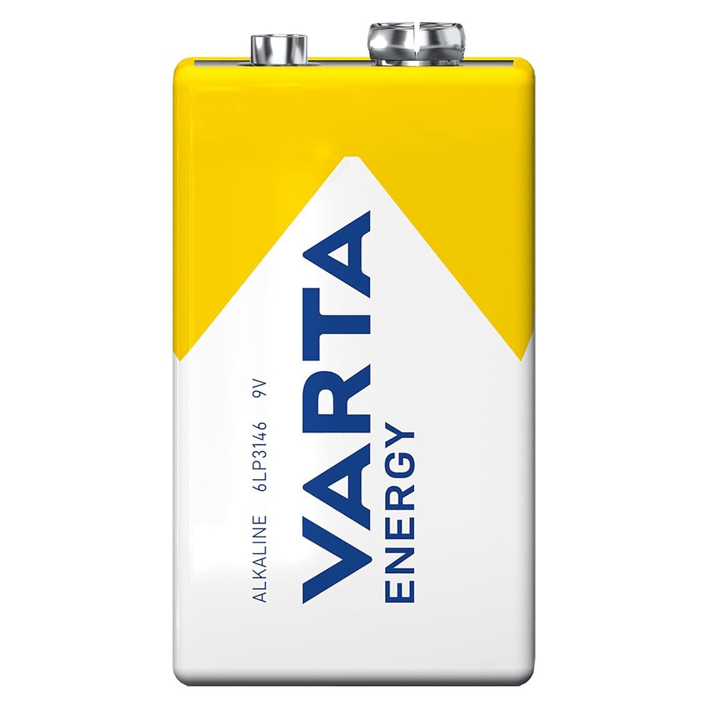Pilas 9V Alcalinas, Pilas 9v Cuadradas de Alto Rendimiento, VARTA Energy, Larga Duración, Energía Continua, Ideal para Detectores de Humo, Micrófonos Inalámbricos, Pedales de Guitarra, Multímetros, Electrodomésticos