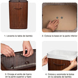 Cesto de Ropa Sucia, Cesto Ropa Sucia con Tapa, Almacenamiento de Gran Capacidad, Plegable, Bolsa Incluida Extraible para Lavandería, Asas Laterales, Ideal para Optimizar Espacio, Perfecto para Hacer la Colada o para Guardar todo tipo de Objetos