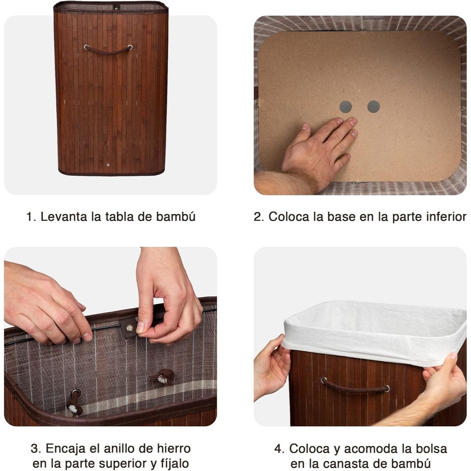 Cesto de Ropa Sucia, Cesto Ropa Sucia con Tapa, Almacenamiento de Gran Capacidad, Plegable, Bolsa Incluida Extraible para Lavandería, Asas Laterales, Ideal para Optimizar Espacio, Perfecto para Hacer la Colada o para Guardar todo tipo de Objetos