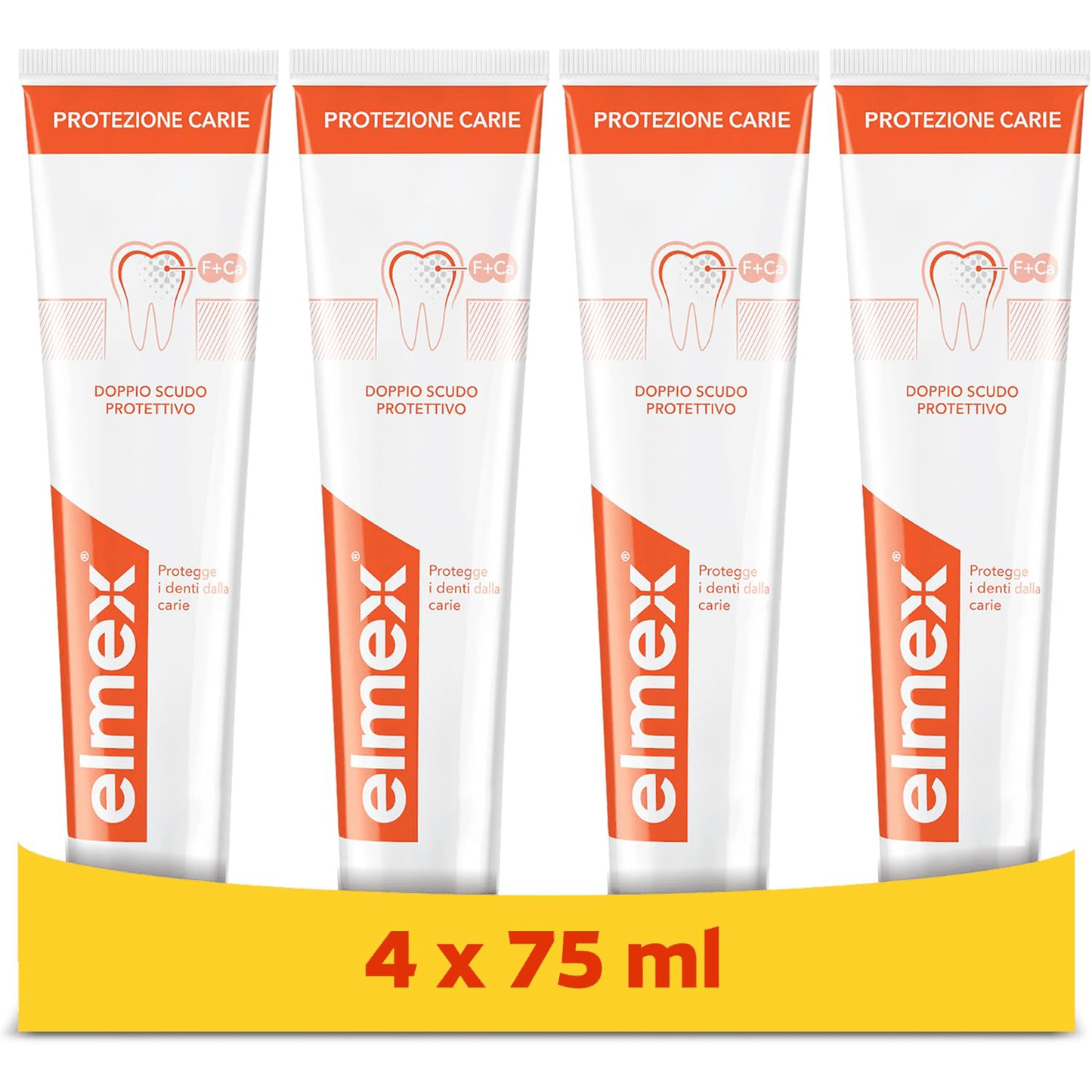Elmex Pasta de Dientes Anticaries, Dentífrico que Fortalece el Esmalte, Protección Superior de los Dientes, 75ml por Tubo