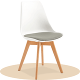 1/2/4/6 Unidad Sillas para Comedor, Sillas para Cocina con Asiento Blando, Tapizado y Patas Resistentes de Madera de Haya, Sillas Nórdicas