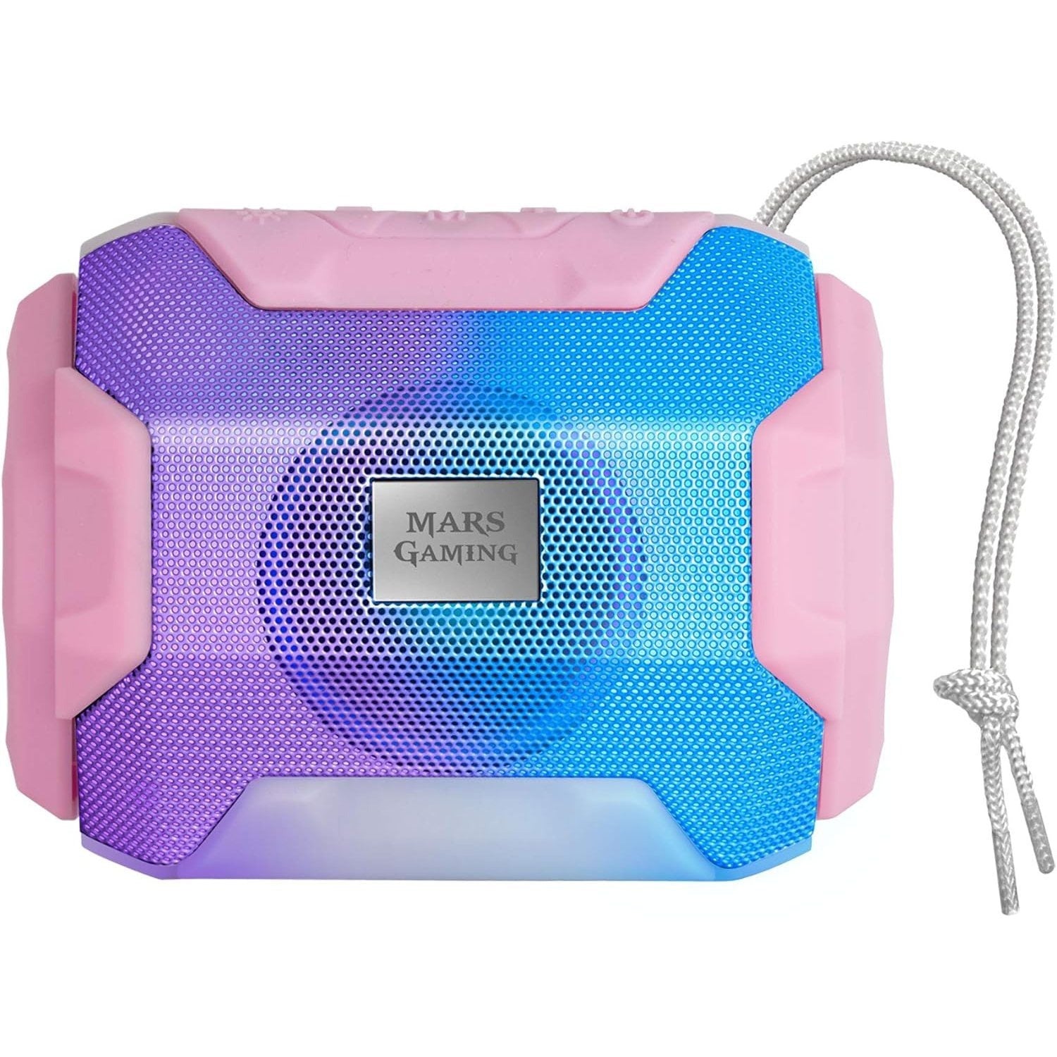 Mars Gaming MSBAXP, Altavoz Bluetooth RGB, Compacto,10W, USB/MicroSD/Radio, Rosa