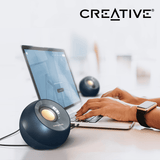 CREATIVE Set de Altavoces Ordenador 2.0, para Ordenador Portatil y Oficina, Alámbrico 3,5 mm, 4,4 W, 100 - 17000 Hz, Creative Labs Pebble