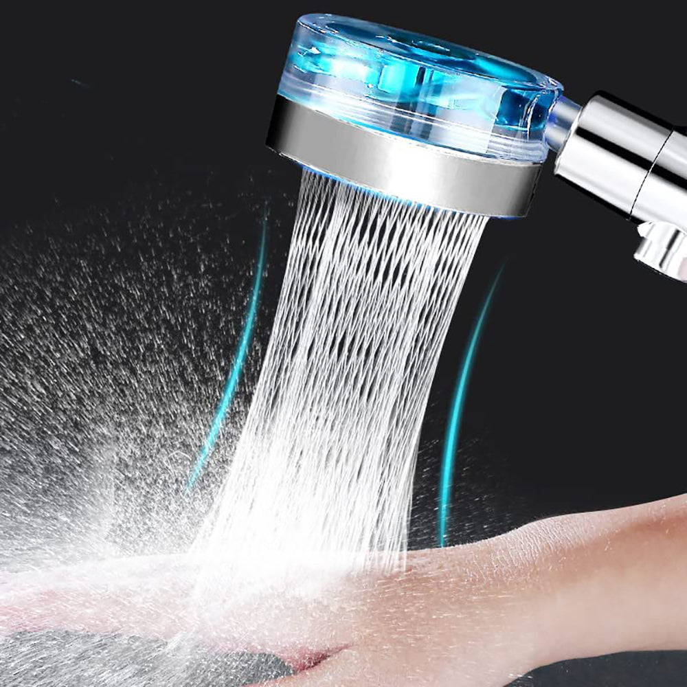 Cabezal de Ducha Hélice, Regulador de Caudal, Cabezal 360º, Ahorro de Agua, Filtro Antical y Filtro Impurezas, Fácil de Instalar