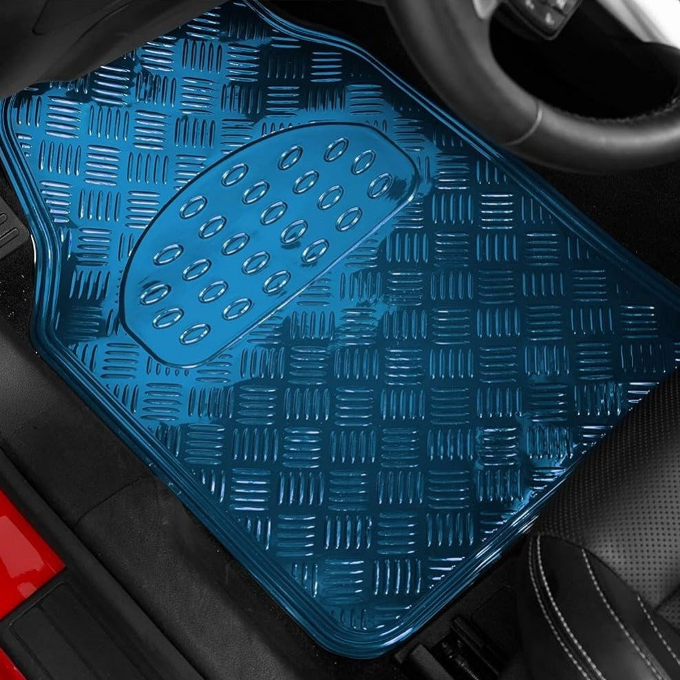 Alfombrillas Coche Antideslizantes, Set 4 Alfombrillas Universales para Coche, Hechas de PVC Duradero y Resistente, Instalación Fácil y Protección Completa para el Interior del Vehículo, Fácil de Limpiar