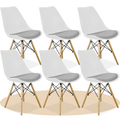 Sillas para Comedor, Sillas para Cocina con Asiento Blando, Tapizado y Patas Resistentes de Madera de Haya, Sillas Nórdicas Minimalistas, 49.5 x 44 x 79.5 cm