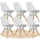 Sillas para Comedor, Sillas para Cocina con Asiento Blando, Tapizado y Patas Resistentes de Madera de Haya, Sillas Nórdicas Minimalistas, 49.5 x 44 x 79.5 cm