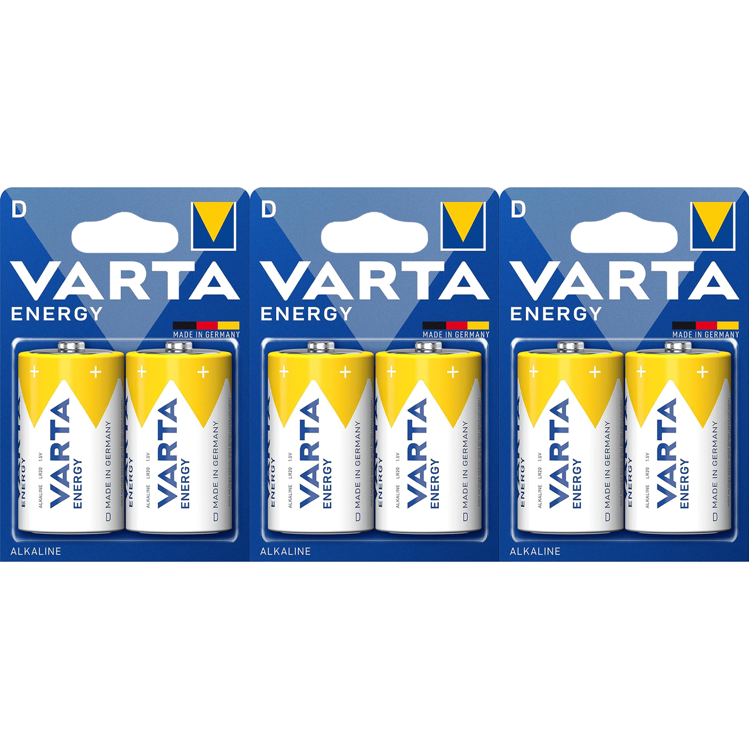 Pilas D Alcalinas de Alto Rendimiento, VARTA Energy, Larga Duración, Energía Potente y Continua, Ideal para Linternas de Alto Consumo, Radios Portátiles, Juguetes Grandes, Equipos de Sonido y Dispositivos Industriales - VARTA